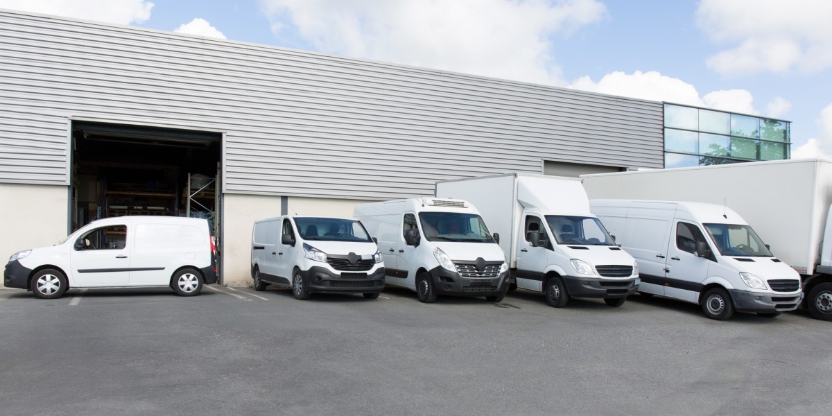 fleet of vehicles outside of a business